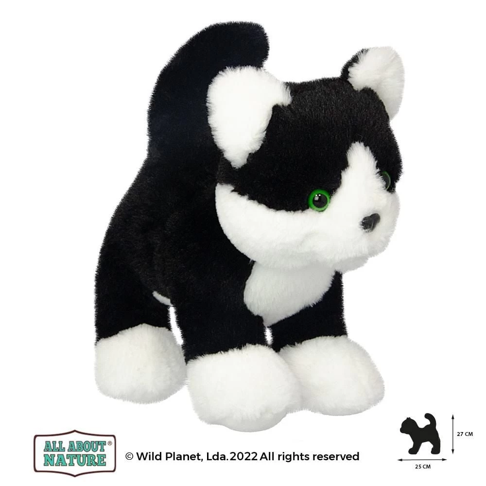 All About Nature Black & White Kitten Plush 3 All About Nature Black & White Kitten Plush
