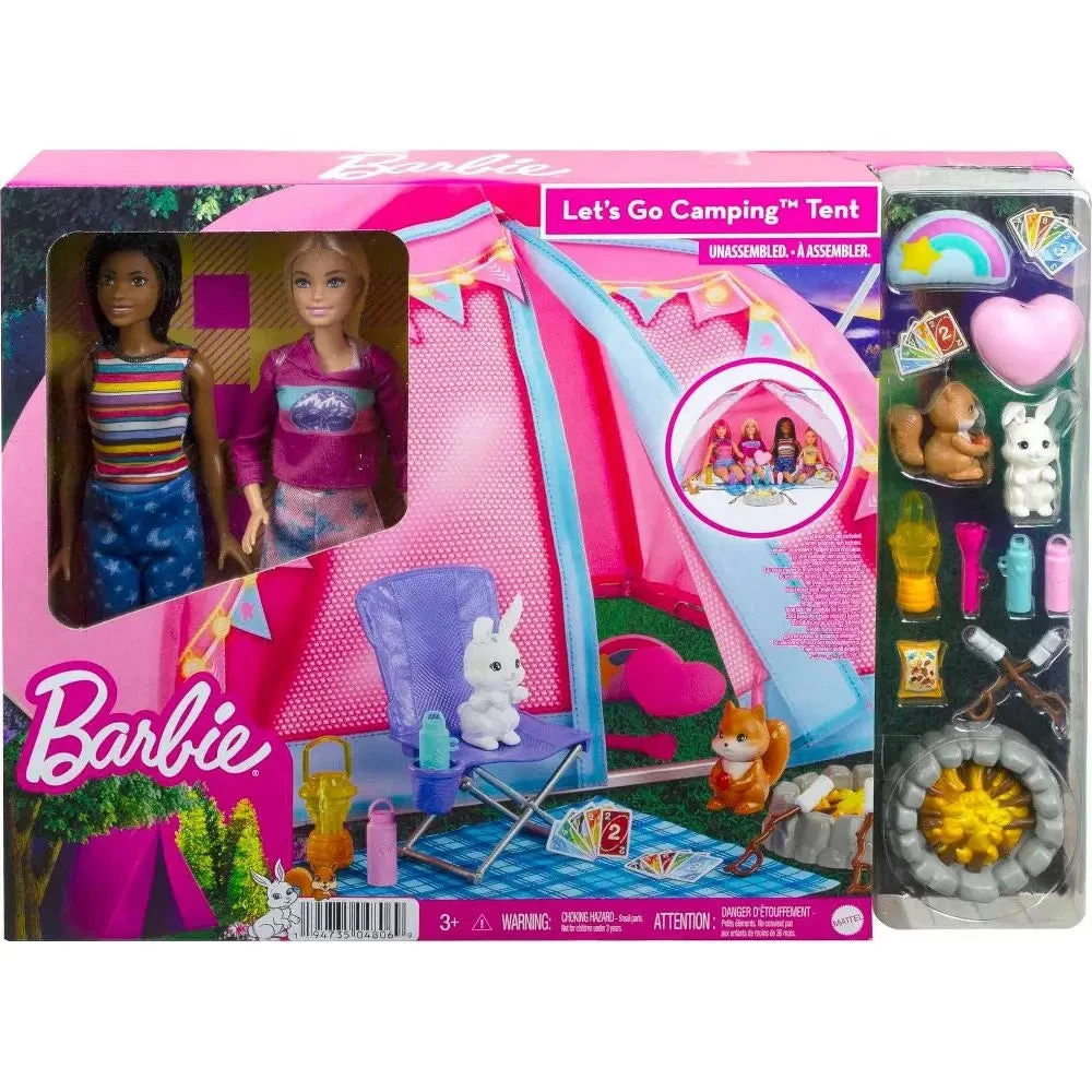 Barbie Let's Go Camping Tent Playset 3 Barbie Let's Go Camping Tent Playset