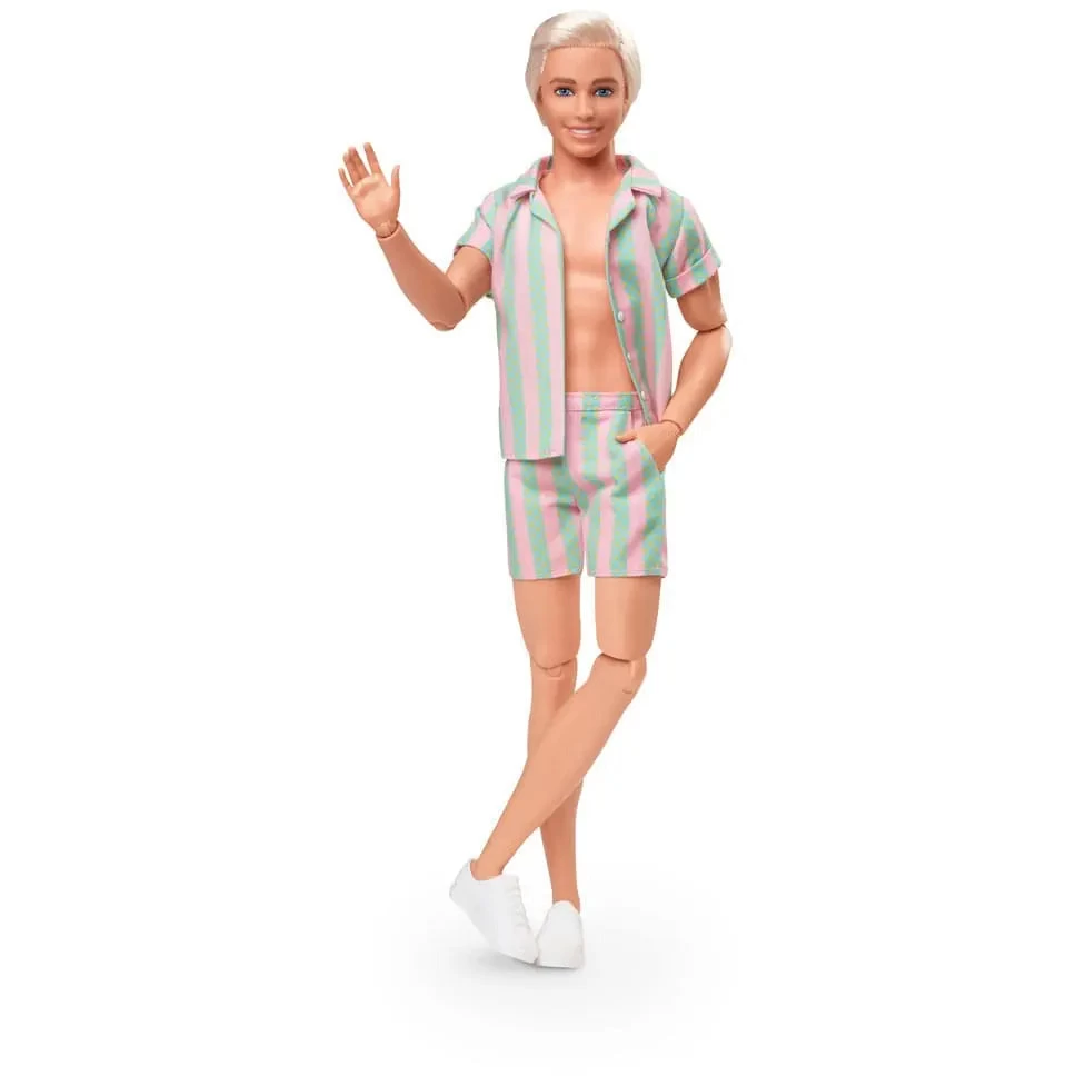 Barbie The Movie Doll Ken Wearing Pastel Striped Beach Matching Set 12 Barbie The Movie Doll Ken Wearing Pastel Striped Beach Matching Set - Image 10