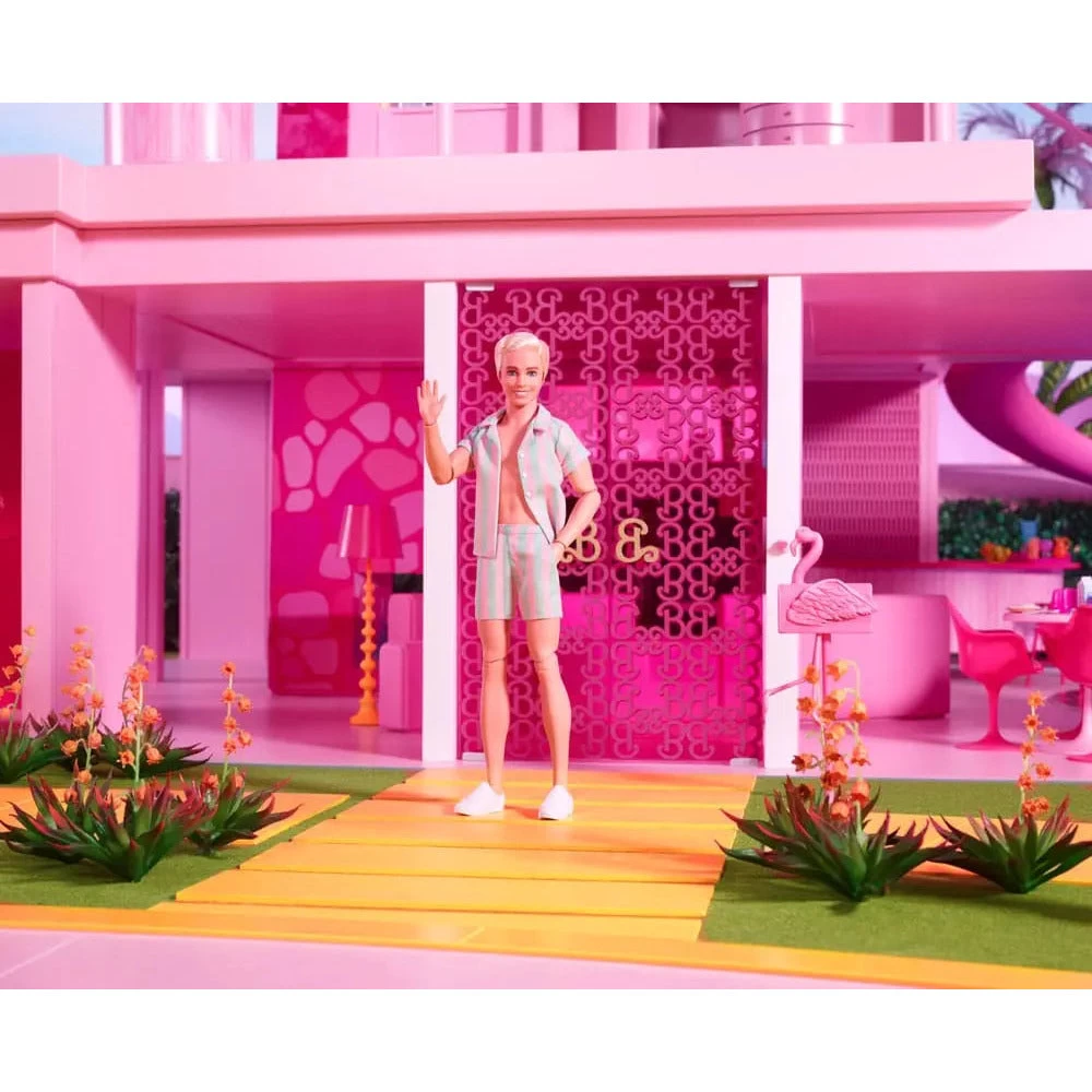 Barbie The Movie Doll Ken Wearing Pastel Striped Beach Matching Set 18 Barbie The Movie Doll Ken Wearing Pastel Striped Beach Matching Set - Image 16