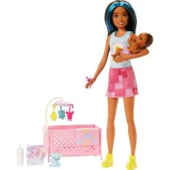 Barbie Skipper Babysitters Crib Black Hair Doll & Playset -Children's Toy Store BarbieSkipperBabysittersCribBlackHairDoll Playset2