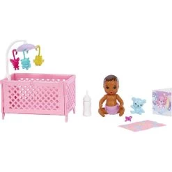 Barbie Skipper Babysitters Crib Black Hair Doll & Playset -Children's Toy Store BarbieSkipperBabysittersCribBlackHairDoll Playset5