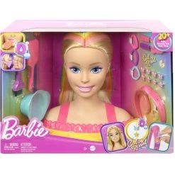 Barbie Totally Hair Deluxe Blonde Rainbow Styling Head