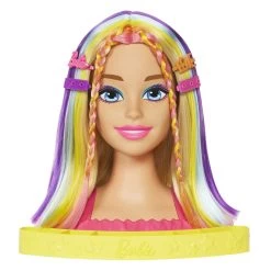 Barbie Totally Hair Deluxe Blonde Rainbow Styling Head -Children's Toy Store BarbieTotallyHairDeluxeBlondeRainbowStylingHead4