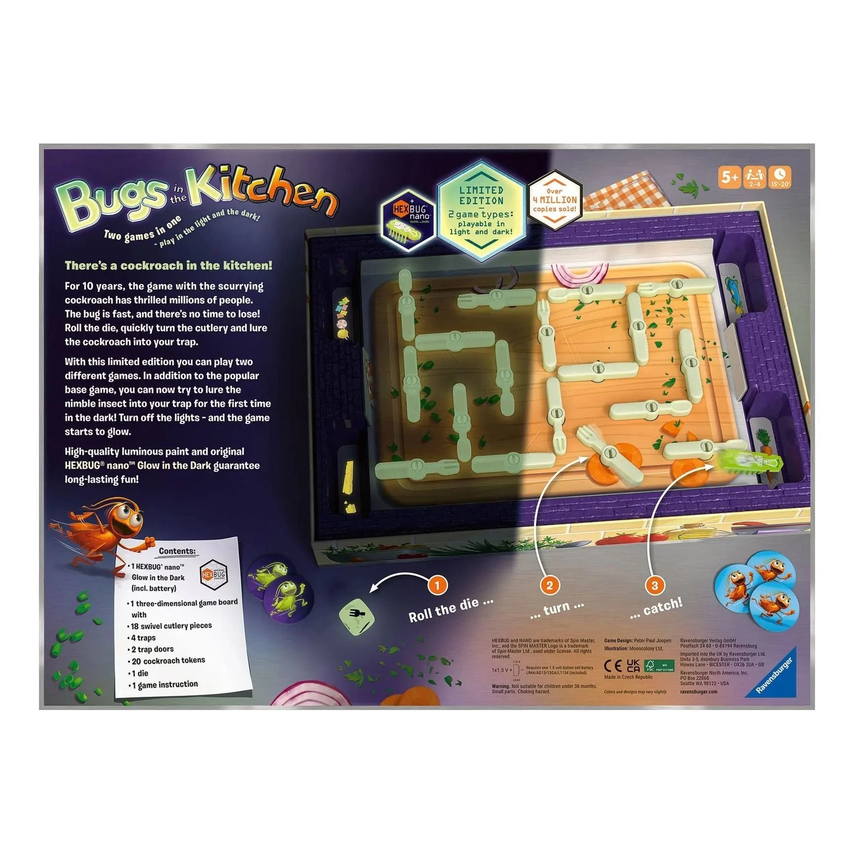 Ravensburger Bugs In The Kitchen Glow In The Dark Game 5 Ravensburger Bugs In The Kitchen Glow In The Dark Game - Image 3