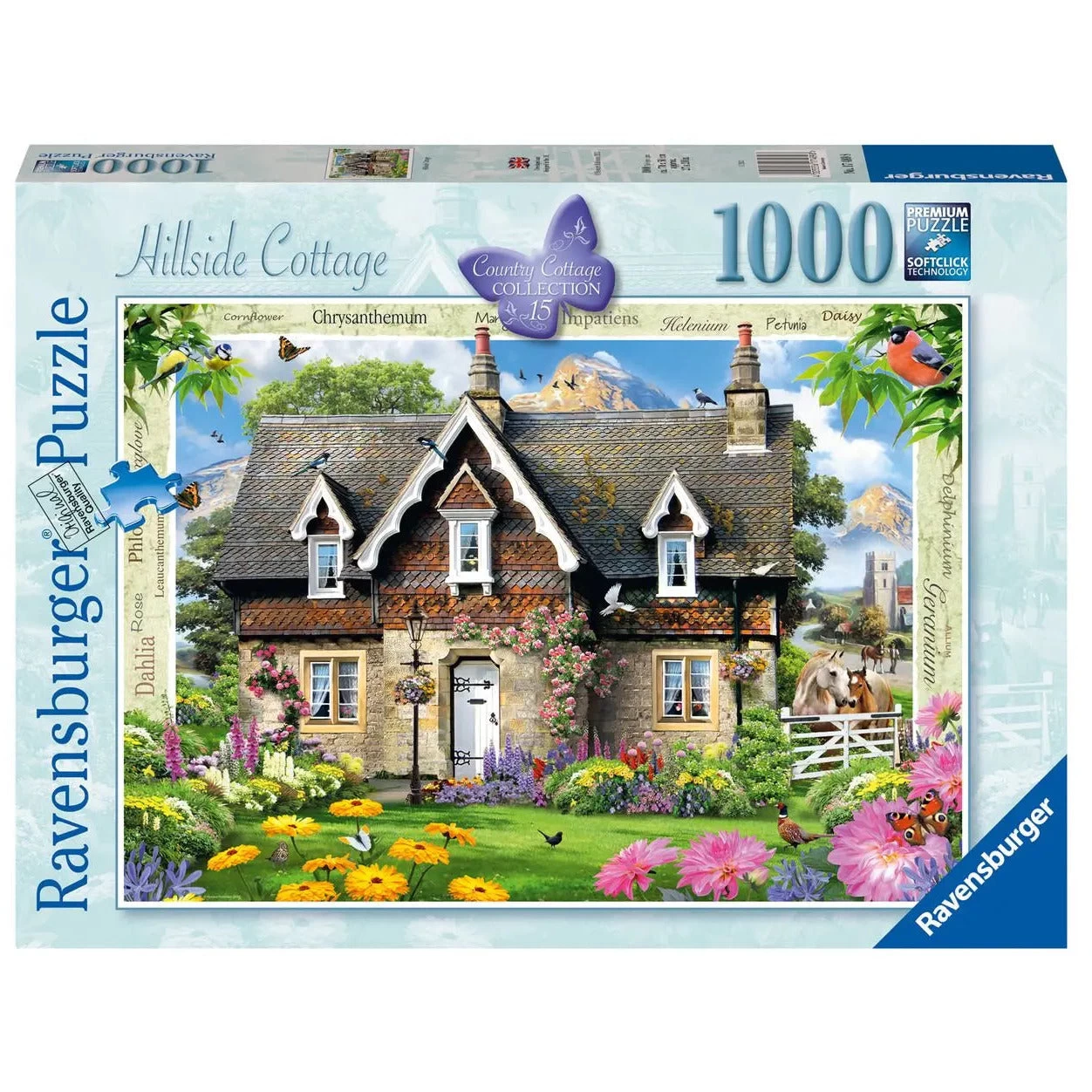 Ravensburger Country Cottage Collection No.15 Hillside Cottage 1000 Piece Jigsaw Puzzle 3 Ravensburger Country Cottage Collection No.15 Hillside Cottage 1000 Piece Jigsaw Puzzle