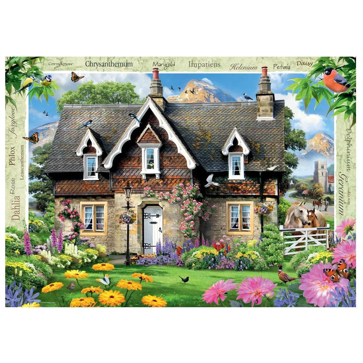 Ravensburger Country Cottage Collection No.15 Hillside Cottage 1000 Piece Jigsaw Puzzle 4 Ravensburger Country Cottage Collection No.15 Hillside Cottage 1000 Piece Jigsaw Puzzle - Image 2