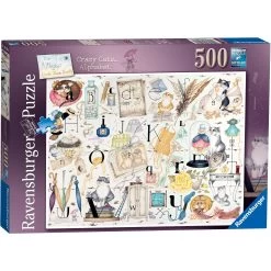 Ravensburger Crazy Cats Alphabet 500 Piece Jigsaw Puzzle