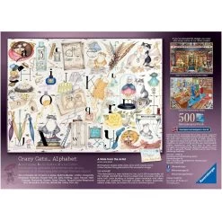 Ravensburger Crazy Cats Alphabet 500 Piece Jigsaw Puzzle -Children's Toy Store CrazyCatsAlphabet500PieceJigsawPuzzle3