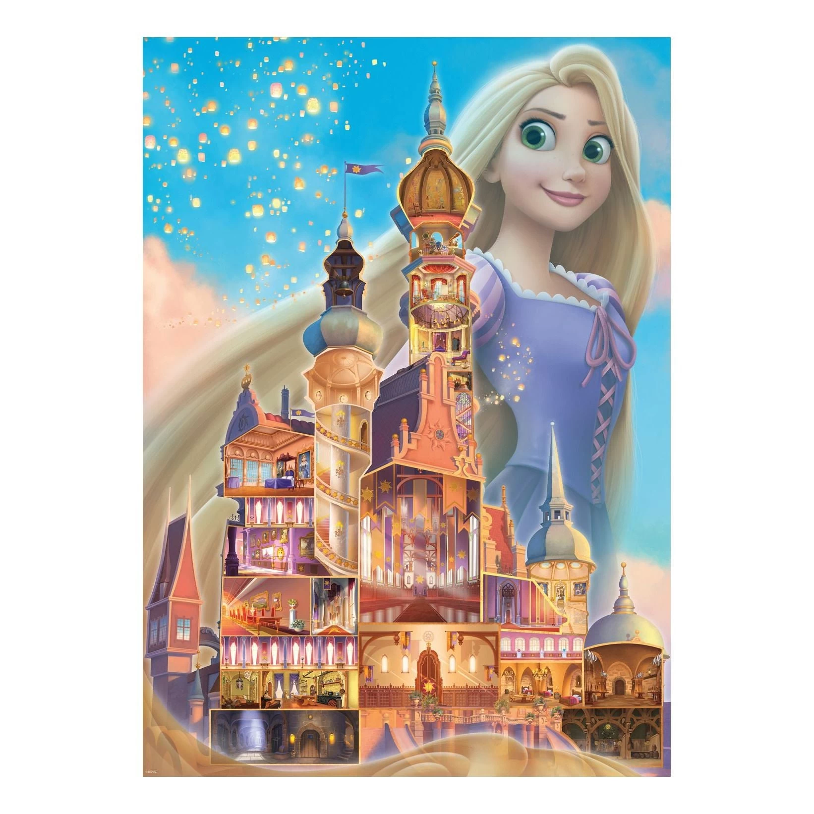 Ravensburger Disney Princess Castle Collection Rapunzel Castle 1000 Piece Jigsaw Puzzle 4 Ravensburger Disney Princess Castle Collection Rapunzel Castle 1000 Piece Jigsaw Puzzle - Image 2