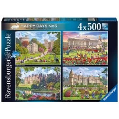 Ravensburger Happy Days Collection No.4 Royal Residences 4x 500 Piece Jigsaw Puzzle
