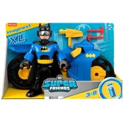 Imaginext DC Super Friends Batcycle And Batman Action Figure XL