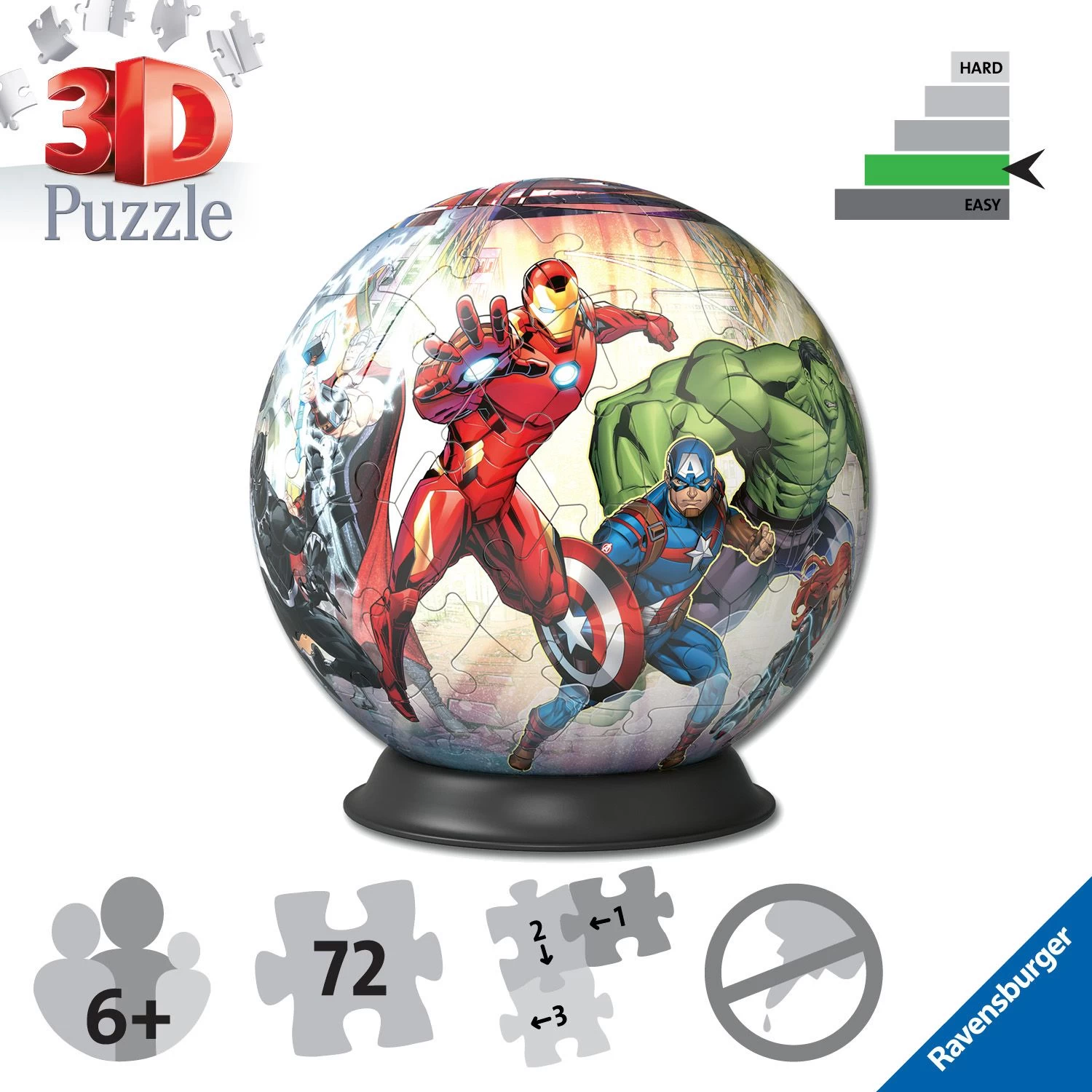 Ravensburger Marvel Avengers 72 Piece 3D Jigsaw Puzzle 7 Ravensburger Marvel Avengers 72 Piece 3D Jigsaw Puzzle - Image 5