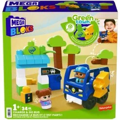 Mega Bloks Green Town Charge & Go Bus