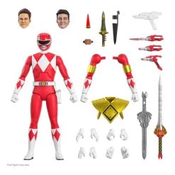 SUPER7 Mighty Morphin Power Rangers Ultimates Action Figure Red Ranger 18 Cm