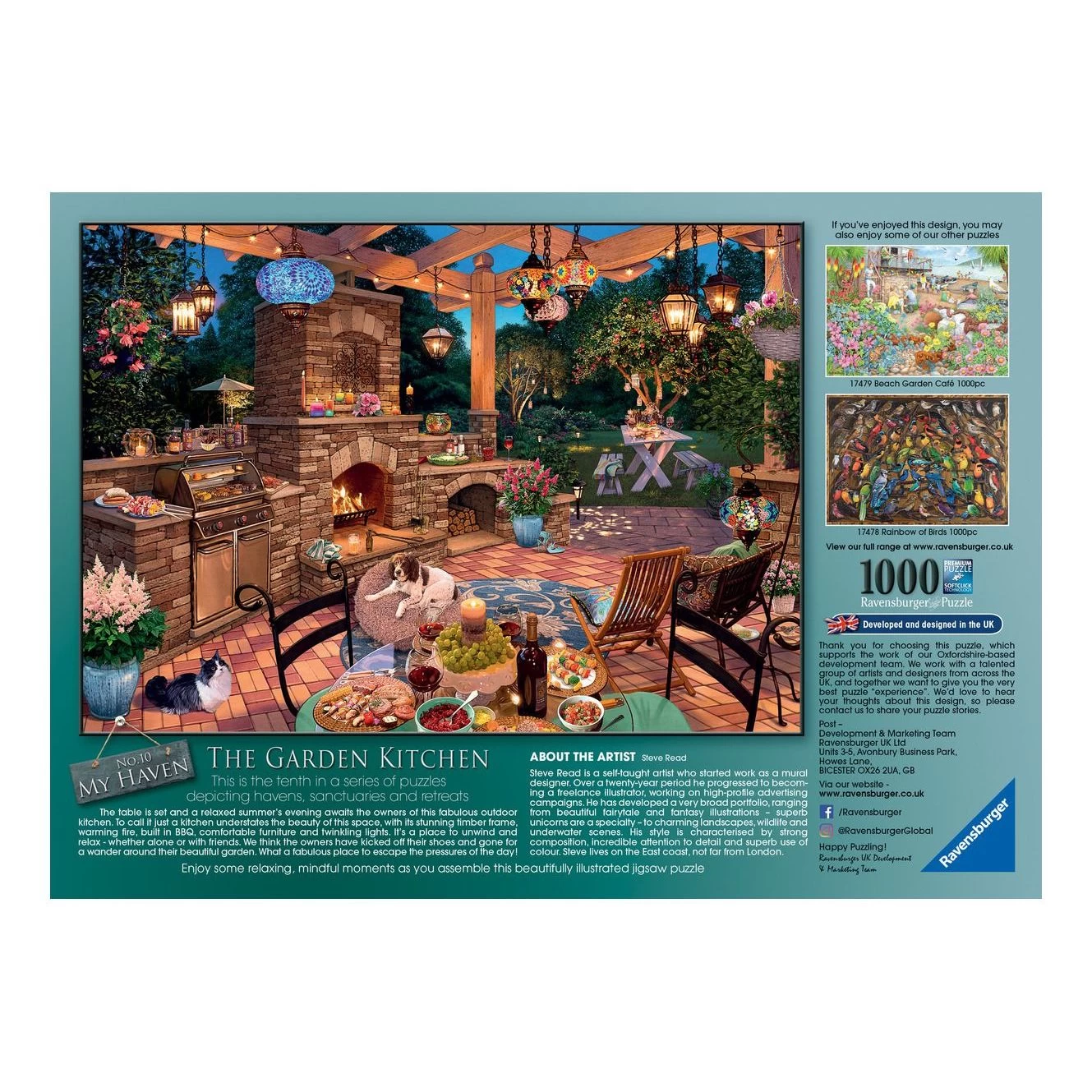 Ravensburger My Haven No.10 The Garden Kitchen 1000 Piece Jigsaw Puzzle 5 Ravensburger My Haven No.10 The Garden Kitchen 1000 Piece Jigsaw Puzzle - Image 3