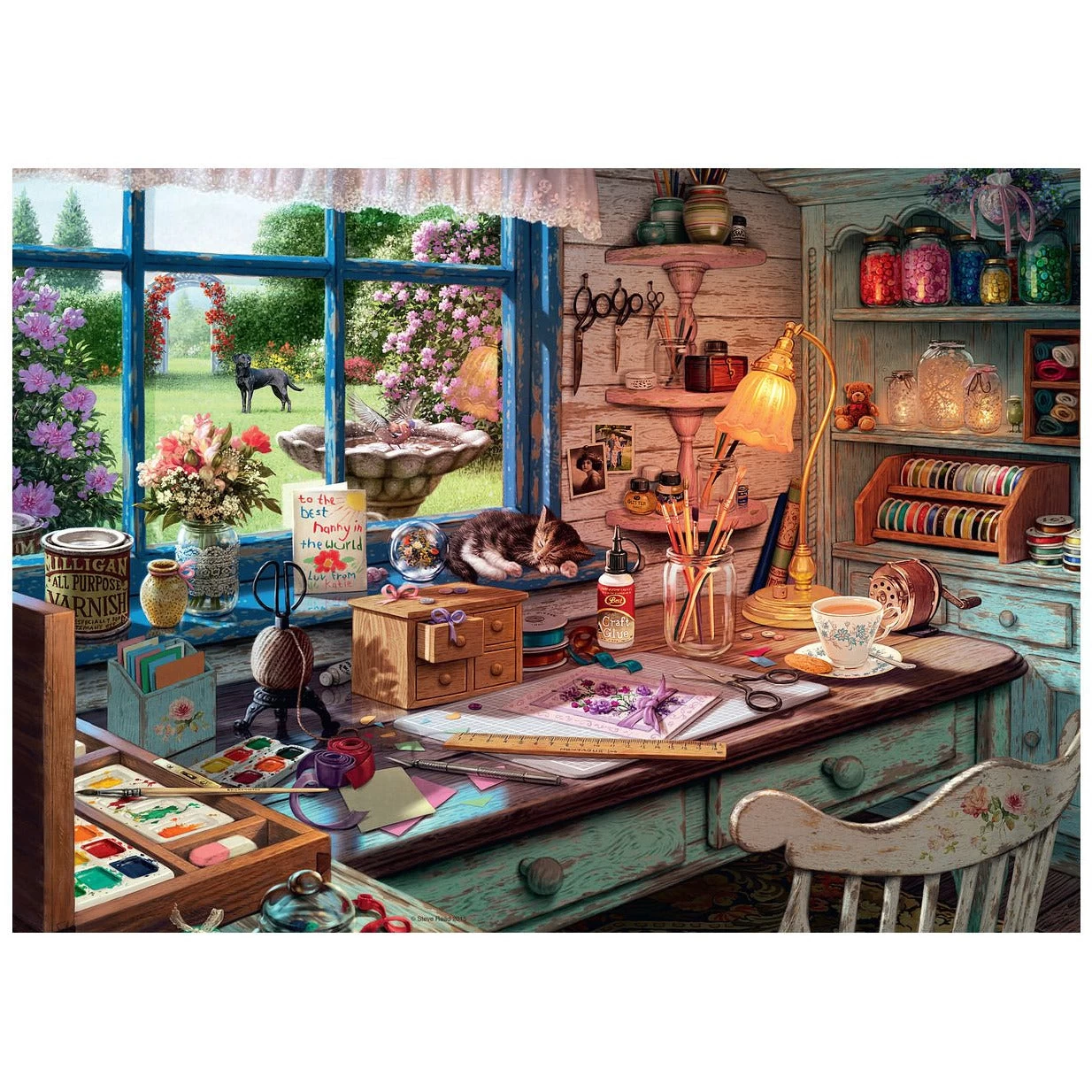 Ravensburger My Haven No.1 The Craft Shed 1000 Piece Jigsaw Puzzle 4 Ravensburger My Haven No.1 The Craft Shed 1000 Piece Jigsaw Puzzle - Image 2