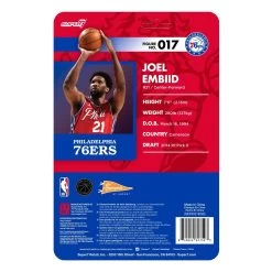 SUPER7 NBA ReAction Action Figure Wave 3 Joel Embiid (76ers) [Red Statement] 10 Cm -Children's Toy Store NBAReActionActionFigureWave3JoelEmbiid 76ers RedStatement 10cm3