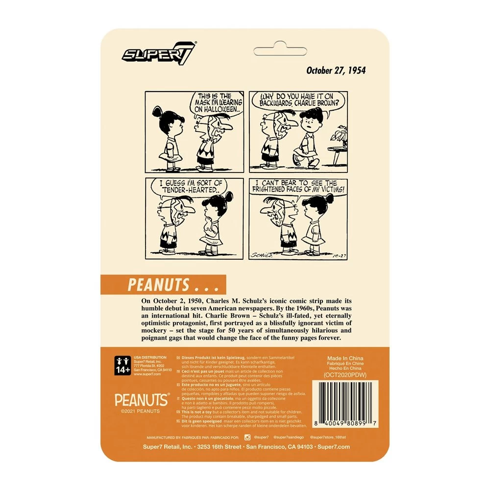 SUPER7 Peanuts ReAction Action Figure Wave 4 Masked Charlie Brown 9 Cm 6 SUPER7 Peanuts ReAction Action Figure Wave 4 Masked Charlie Brown 9 Cm - Image 4