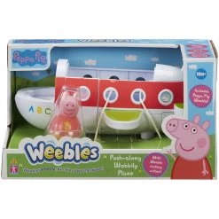 Peppa Pig Weebles Push Along Wobbily Plane