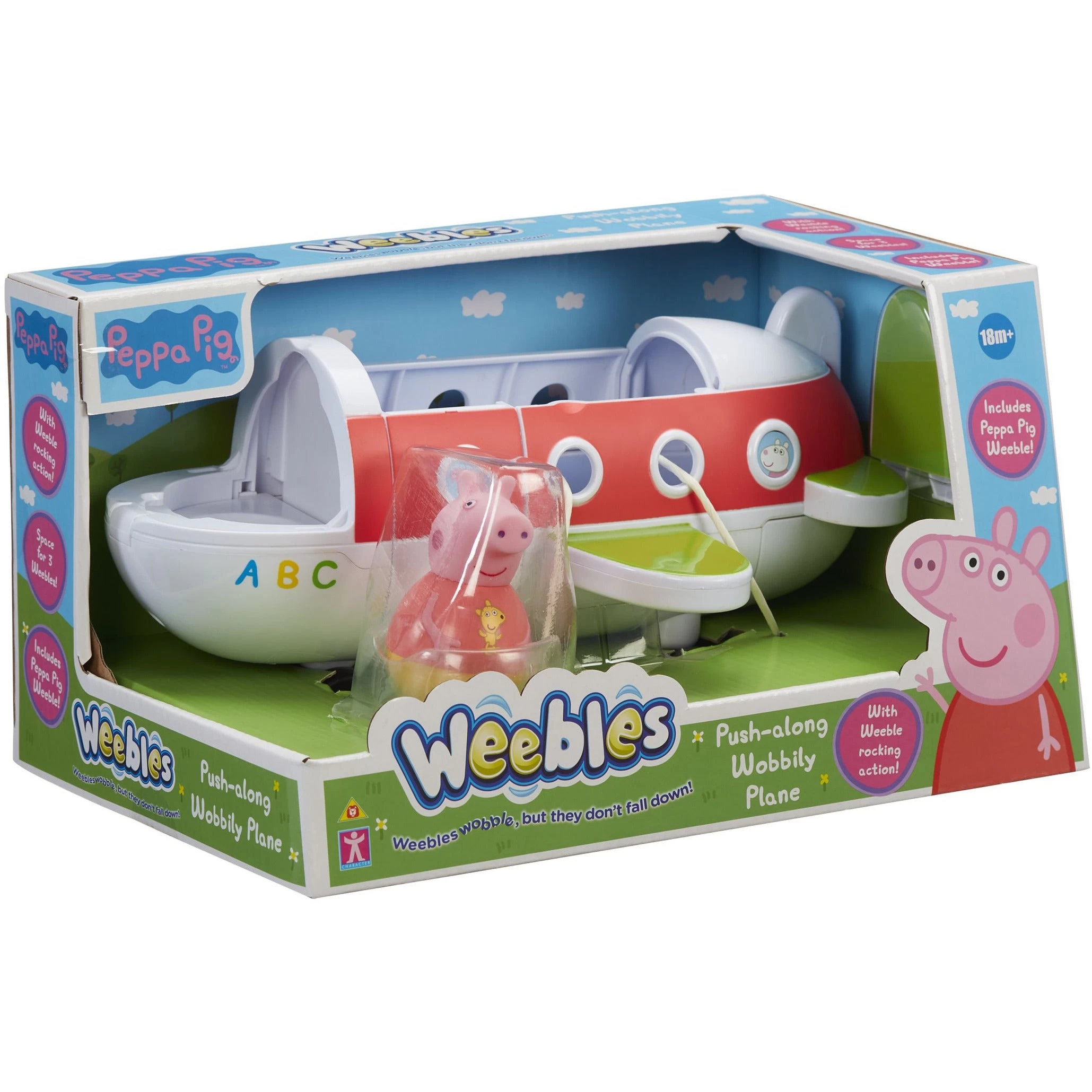 Peppa Pig Weebles Push Along Wobbily Plane 4 Peppa Pig Weebles Push Along Wobbily Plane - Image 2