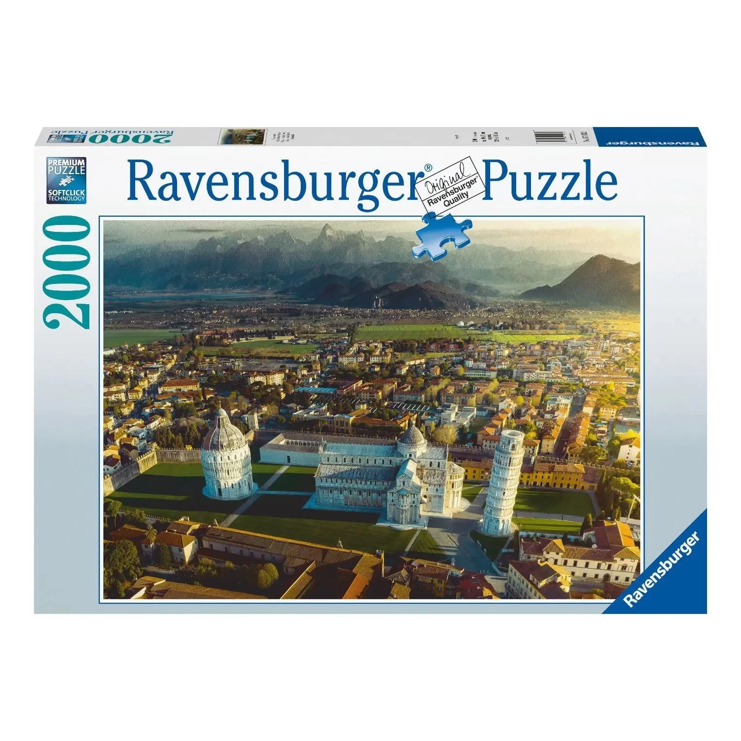 Ravensburger Pisa & Mount Pisano 2000 Piece Jigsaw Puzzle 3 Ravensburger Pisa & Mount Pisano 2000 Piece Jigsaw Puzzle