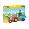 Playmobil 1.2.3 Tractor With Trailer -Children's Toy Store Playmobil1.2.3TractorWithTrailer