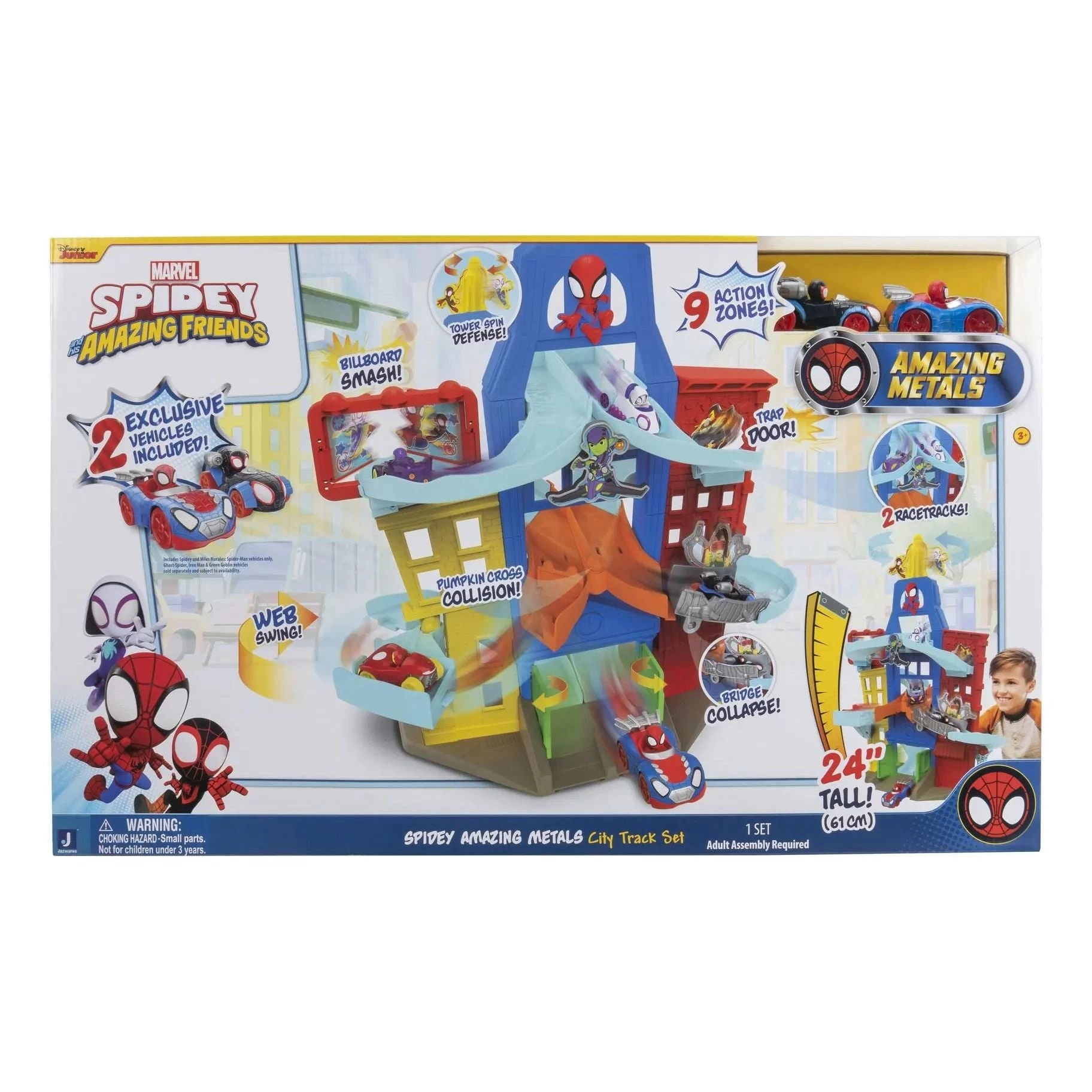 Marvel Spidey & His Amazing Friends Amazing Metals City Track Set 3 Marvel Spidey & His Amazing Friends Amazing Metals City Track Set