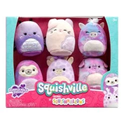 Squishmallows Squishville 2" Purple Pals Squad 6-Pack