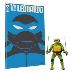 Teenage Mutant Ninja Turtles BST AXN X IDW Action Figure & Comic Book Leonardo Exclusive 13 Cm