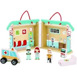 Tooky Toy Wooden Foldable Hospital