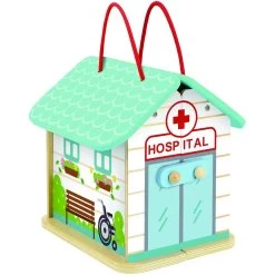 Tooky Toy Wooden Foldable Hospital 7 Tooky Toy Wooden Foldable Hospital -Children's Toy Store Tooky Toy Wooden Foldable Hospital Tooky Toy 1688030677110