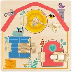 Tooky Toy Wooden Latches Activity Board