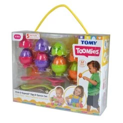 Tomy Toomies Hide & Squeak Egg & Spoon Set -Children's Toy Store ToomiesHide SqueakEgg SpoonSet6