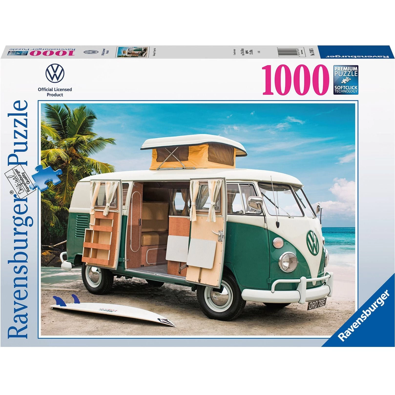 Ravensburger Volkswagen T1 Camper Van 1000 Piece Jigsaw Puzzle 3 Ravensburger Volkswagen T1 Camper Van 1000 Piece Jigsaw Puzzle