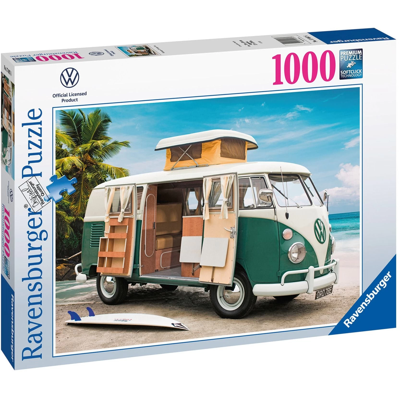 Ravensburger Volkswagen T1 Camper Van 1000 Piece Jigsaw Puzzle 4 Ravensburger Volkswagen T1 Camper Van 1000 Piece Jigsaw Puzzle - Image 2