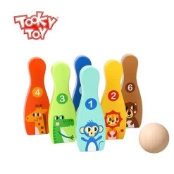 Tooky Toy Wooden Bowling Game