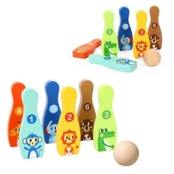 Tooky Toy Wooden Bowling Game -Children's Toy Store WoodenBowlingGame3