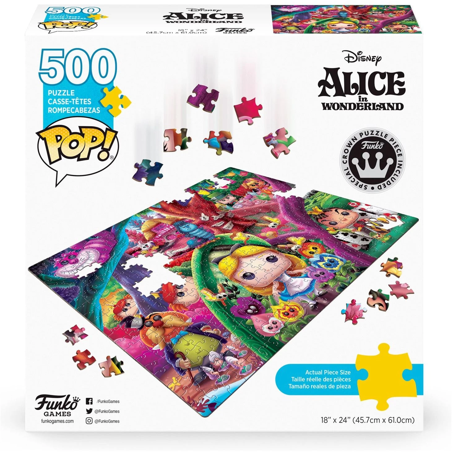 Funko Games Pop! Puzzles Disney Alice In Wonderland 500 Pieces 4 Funko Games Pop! Puzzles Disney Alice In Wonderland 500 Pieces - Image 2