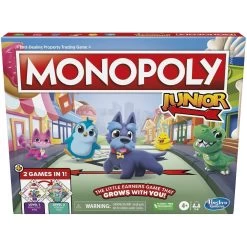 Hasbro Gaming Monopoly Junior 2-in-1 Board Game